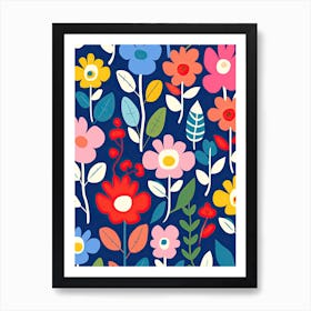 Chromatic Abundance: Matisse's style Influence in the Flower Market Art Print