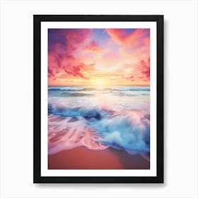 Sunset beach Art Print