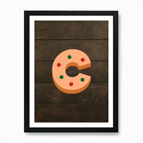 Gingerbread Christmas Letters Living Room Holiday Display 03 Art Print