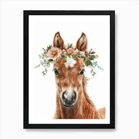 Flower Crown Foal Art Print