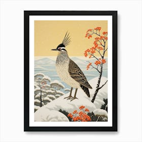 Bird Illustration Roadrunner 2 Art Print