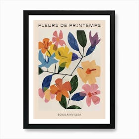 Spring Floral French Poster  Bougainvillea 1 Art Print