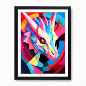 Dragon Abstract Pop Art 3 Art Print
