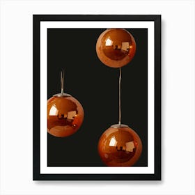 Three Copper Spheres Art Print