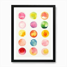 Watercolor Circles Art Print