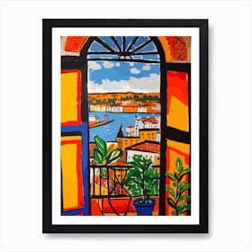 Window Copenhagen Denmark In The Style Of Matisse 2 Art Print