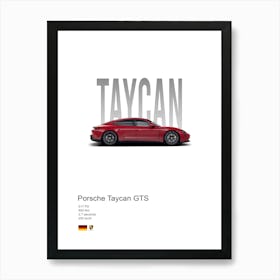 Taycan Gts Porsche Art Print