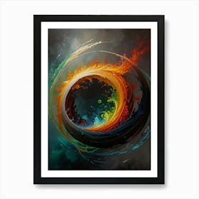 Fire Swirl Art Print