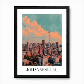 Johannesburg Skyline Art Print