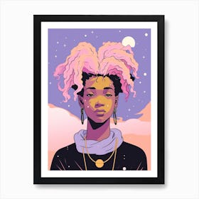 Mystical Space Portrait Art Print