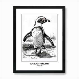 Penguin Waddling Poster 3 Art Print