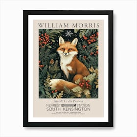 William Morris Prints Fox Christmas Gift Winter Vintage Art Print