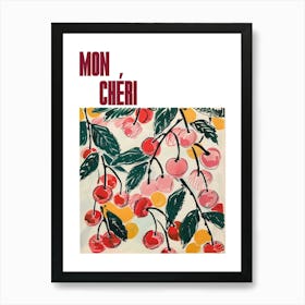 Mon Cheri Poster Cherries Matisse Style 8 Art Print