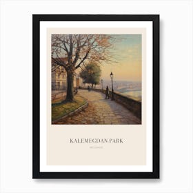 Kalemegdan Park Belgrade Serbia Vintage Cezanne Inspired Poster Art Print