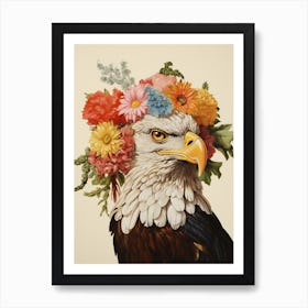 Bird With A Flower Crown Eagle 4 Art Print