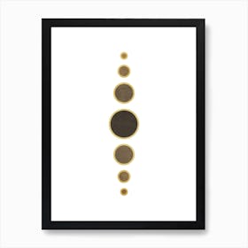 String Of Pearls White Art Print