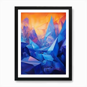 Colourful Abstract Geometric Polygons 10 Art Print