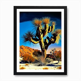 Joshua Tree In Mojave Desert Nat Viga Style  (1) Art Print