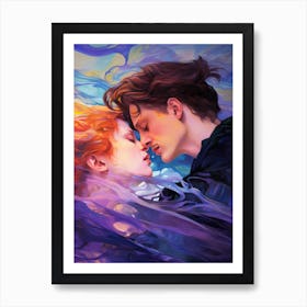 Kissing In The Water 1 Art Print
