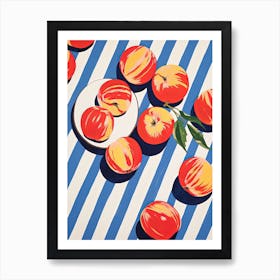 Nectarines Fruit Summer Illustration 1 Art Print