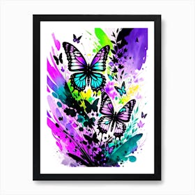Butterfly Watercolor Painting Art Print