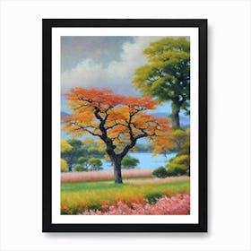 Japanese Zelkova Tree Watercolour Art Print