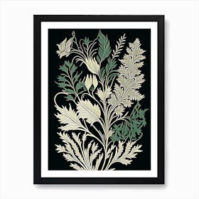Fo Ti Herb William Morris Inspired Line Drawing Art Print