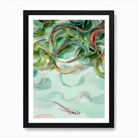 Giant Squid Storybook Watercolour Art Print