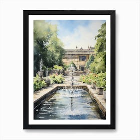 Alnwick Garden Uk Watercolour 1 Art Print