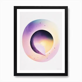 Solar Eclipse Gouache Space Art Print