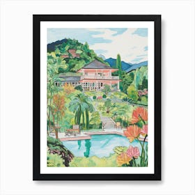 The Homestead   Hot Springs, Virginia   Resort Storybook Illustration 3 Art Print