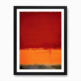 Orange And Red Abstract Painting 10 Art Print