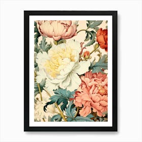 Peonies Wallpaper 4 Art Print