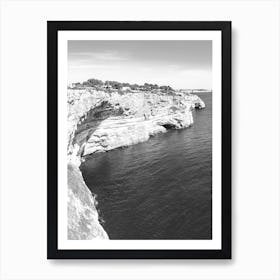 Black And White Photo coastline Majorca Art Print