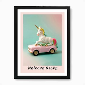 Toy Unicorn In A Toy Car 1 Poster Affiche