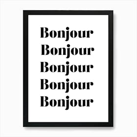 Bonjour French Wall Art Print