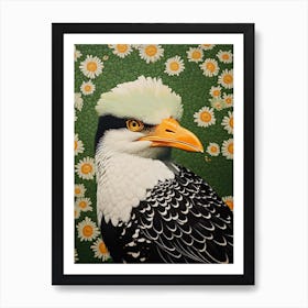 Ohara Koson Inspired Bird Painting Crested Caracara 3 Art Print