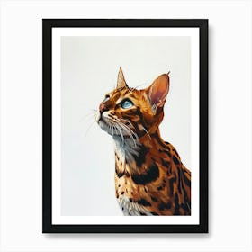 Bengal Cat Painting 3 Art Print