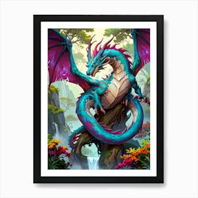 Dragon In The Forest 1 Art Print