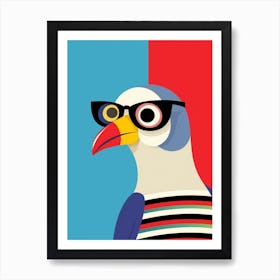 Little Parrot Wearing Sunglasses Art Print