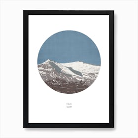 Esja Iceland Mountain Art Print