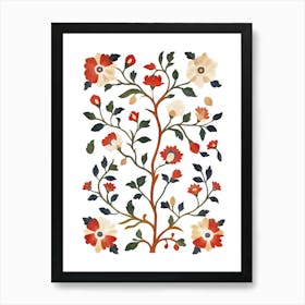 Traditional Indian Folk Art-Tree Of Life Art Print