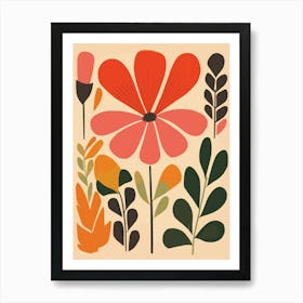 Flowers And Leaves 9 Art Print