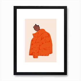 Orange Puffer Art Print