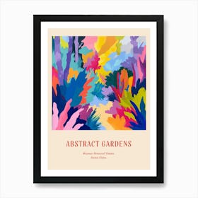 Colourful Gardens Missouri Botanical Garden Usa 4 Red Poster Art Print