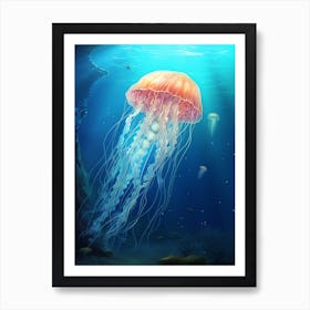 Sea Nettle Jellyfish Illustration 2 Art Print