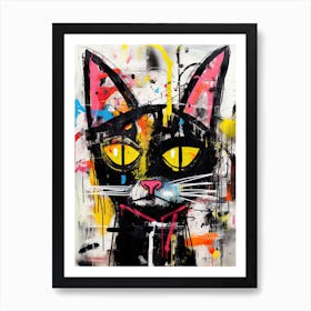 Neo-expressionism Cat 2 Art Print