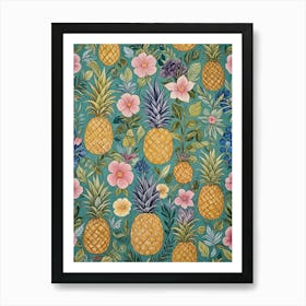 Tropical Pineapples 1 Art Print