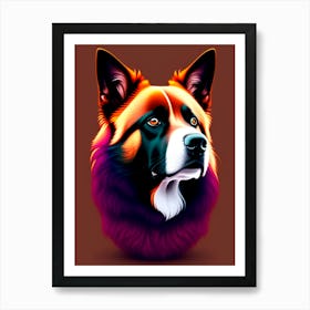 Portrait Of A Dog Art Print