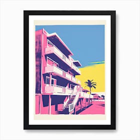 Bondi Beach In Risograph Style 4 Art Print